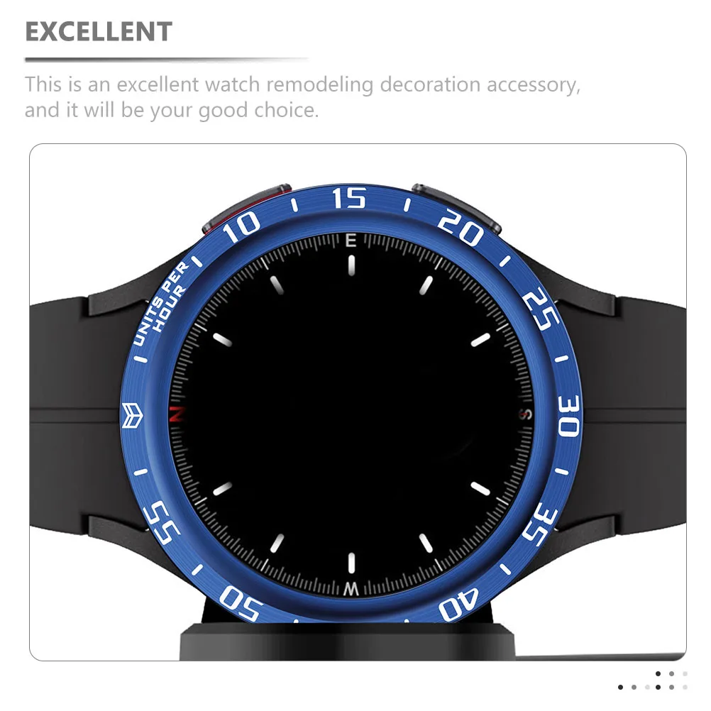 

Stainless Steel Ring Lightweight Durable Metal Watch Accessory Scratch Resistant Decorative Frame Easy Install Smartwatch