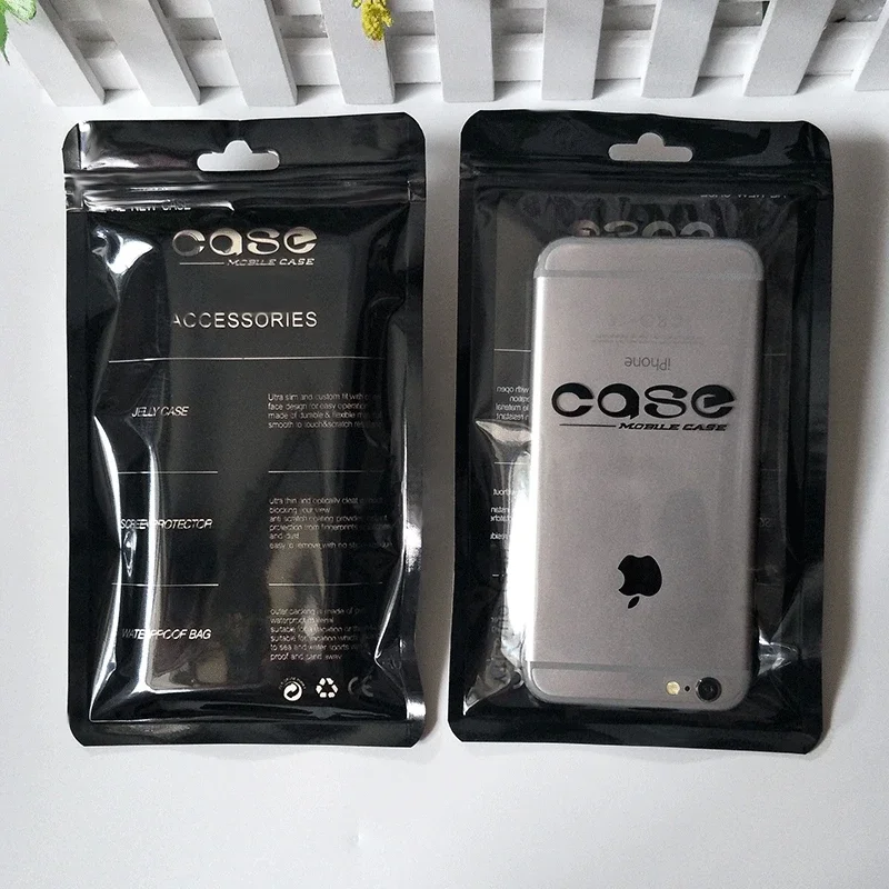 50 Stück neutrale Kunststoff-Handytasche mit Reißverschluss, PP-Beutel, Taschen, Zubehör, Verpackung, Dichtungsbeutel für iPhone, Samsung – Detail 6