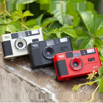German VIBE 501F camera non-reusable disposable Retro Film cameras with flash 135 Instax Mini digital camera Film fool
