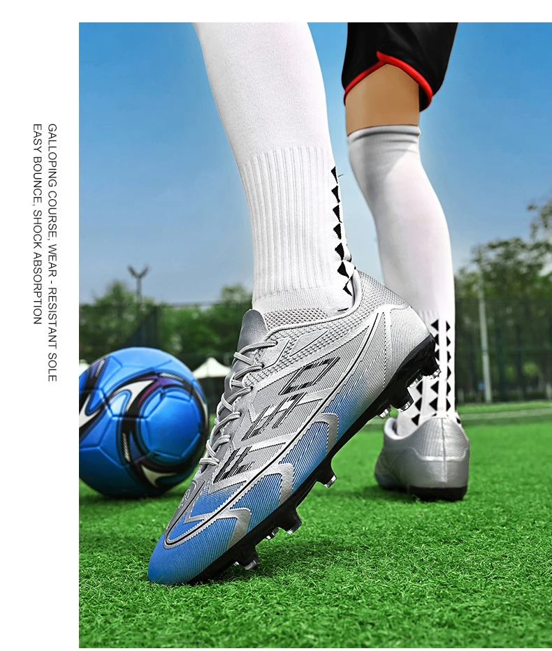 Neue Herren-Fußballschuhe Futsal High Ankle Atmungsaktiv Rutschfest Hochwertige Ultraleichte Fußballschuhe Sportschuhe für Outdoor-Wettkämpfe – Detail 9