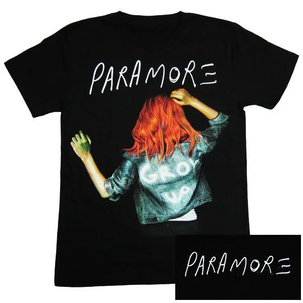 Paramore Grow Up Vintage Pop‑Punk Band Graphic T-Shirt Cotton Men Women Streetwear Tee
