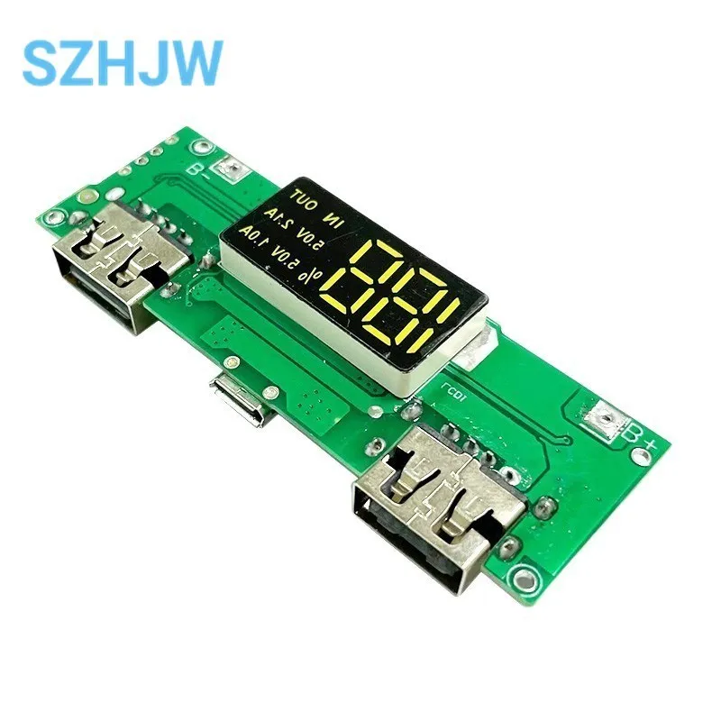 Lithium Battery Charger Board LED Dual USB 5V 2.4A Micro Or Type-C USB Mobile Power Bank 18650 Charging Module