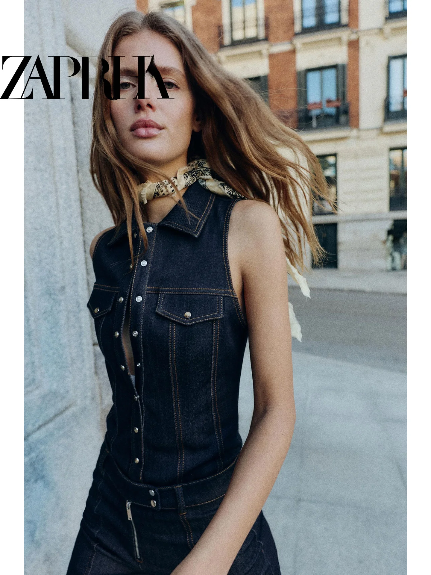 

Весна 2026, облегающий американский сексуальный комбинезон из джинсовой ткани для девочек, модные утягивающие брюки со средней талией