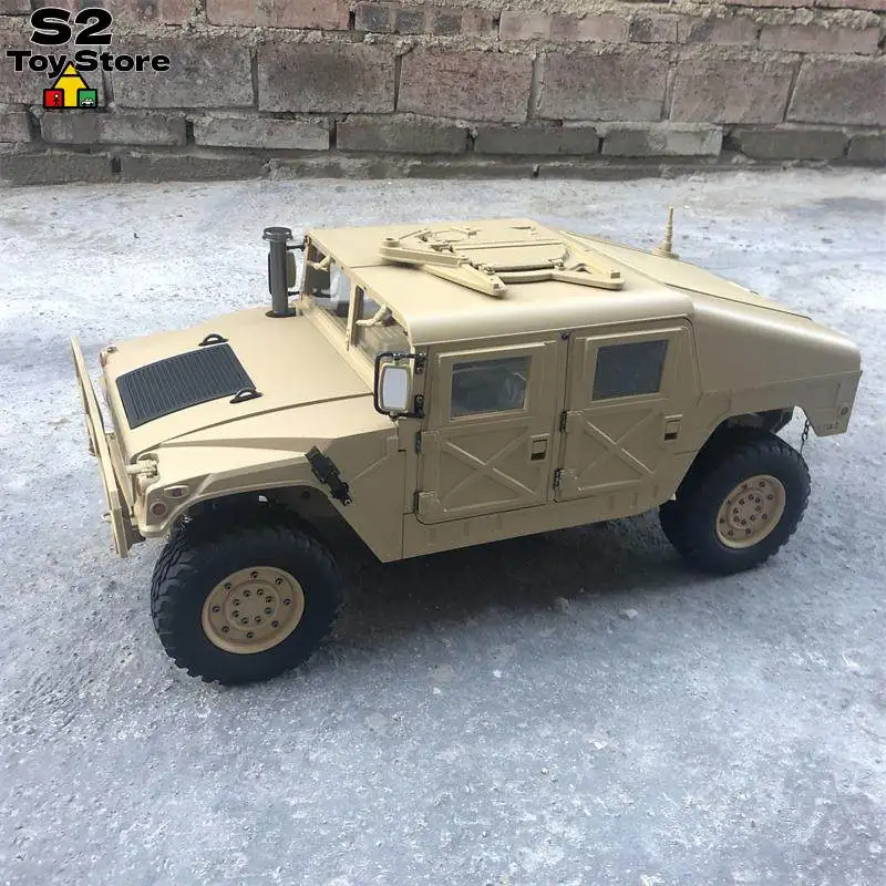 Heng Guan P408 1:10 H1 Estilo Hummer Open Top RC Car 4WD Veículo off-road de alta velocidade com chassi de liga Modelo de escala detalhada