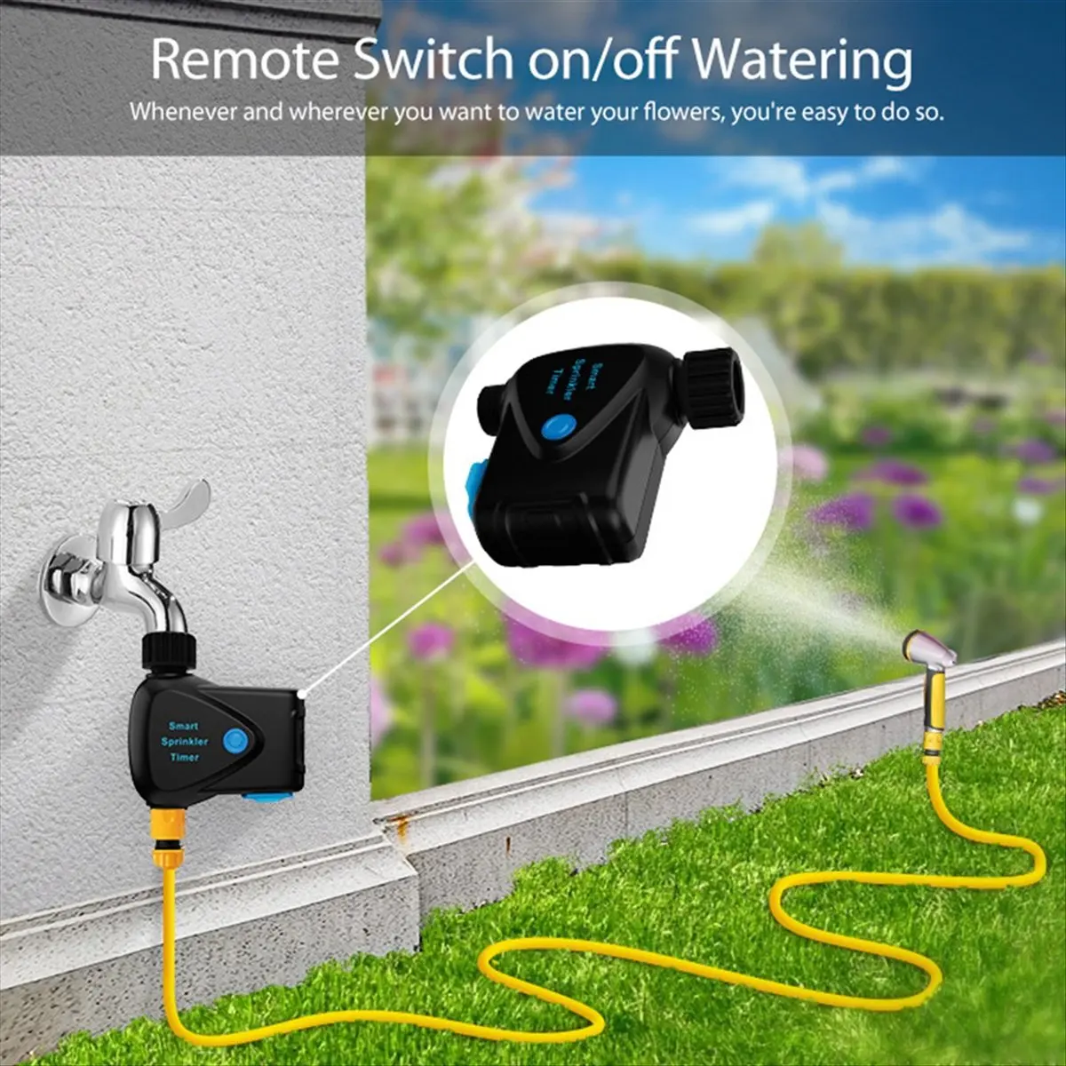 HITL Tuya WiFi Smart Sprinkler Meter with Water Meter Wireless Control Real Time Rate and Water Consumption Monitoring
