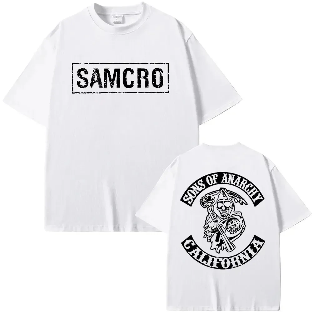 Sons of Anarchy SAMCRO Print T-shirt Men Women Trend Hip Hop Rock Oversized Short Sleeve Tee Summer Cotton T Shirts Clothes Tops image 3