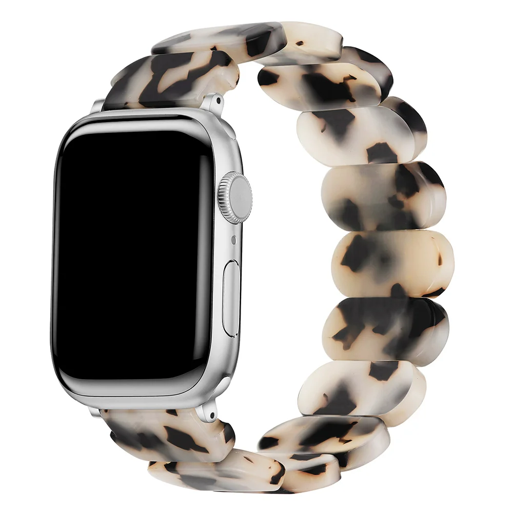 Correa de resina para Apple watch band 49mm 40mm 41mm 42mm 44mm 45mm 46mm correa de fuerza elástica de resina correa iwatch serie 10 9 8 7 SE 6