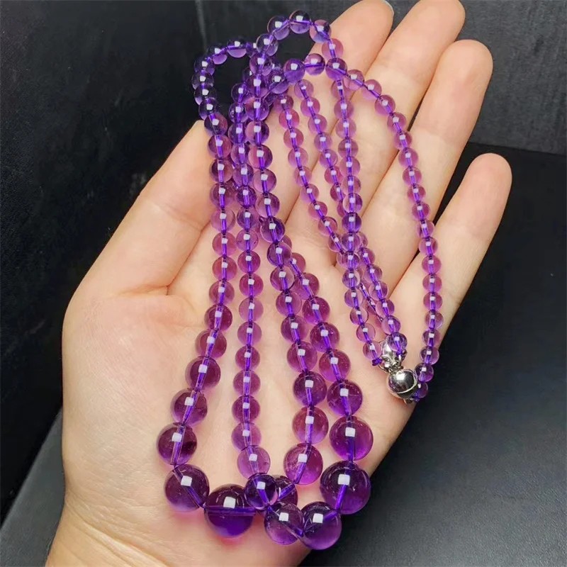 

Natural Amethyst Necklace Reiki Gemstone Fashion Jewelry Fengshui Women Healing Lucky Energy Gift 1pcs