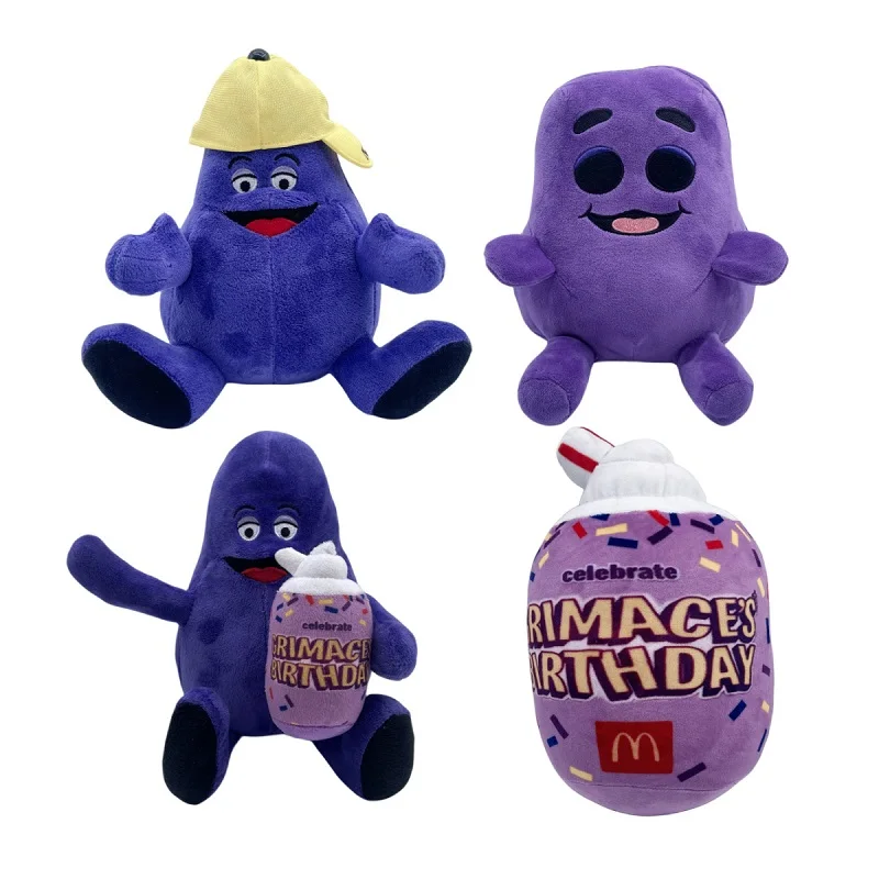 Grimace Plush Toy Grimace Shake Cartoon Dolls Stuffed Soft Toy Christmas Birthday Gift For Kids Happy Birthday Grimace