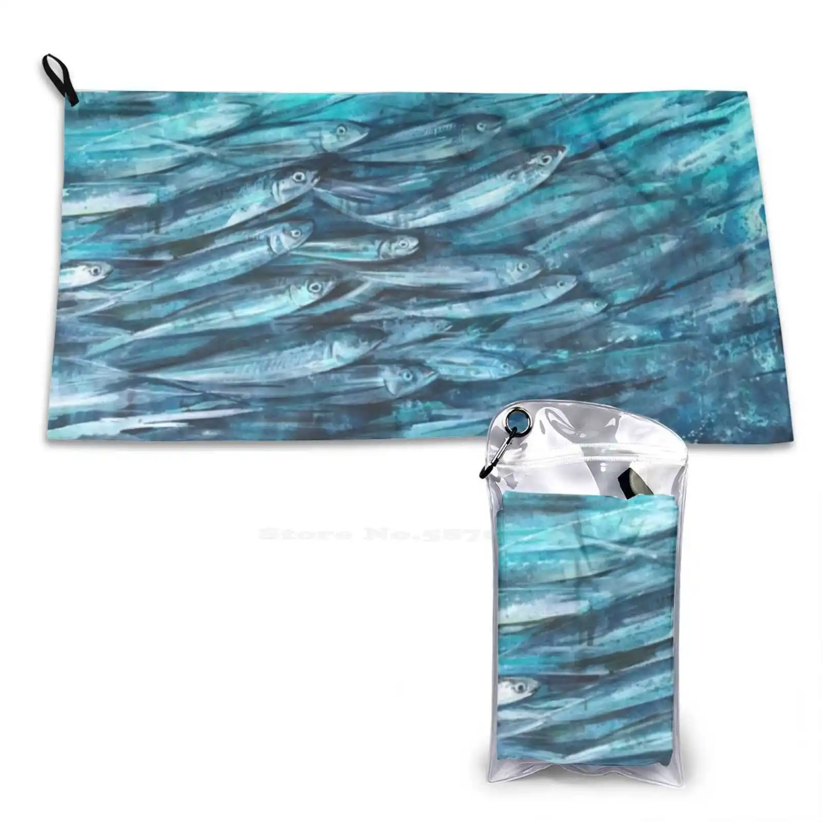 

Safety In Numbers Soft Towel Quick Dry Beach Towel Fish