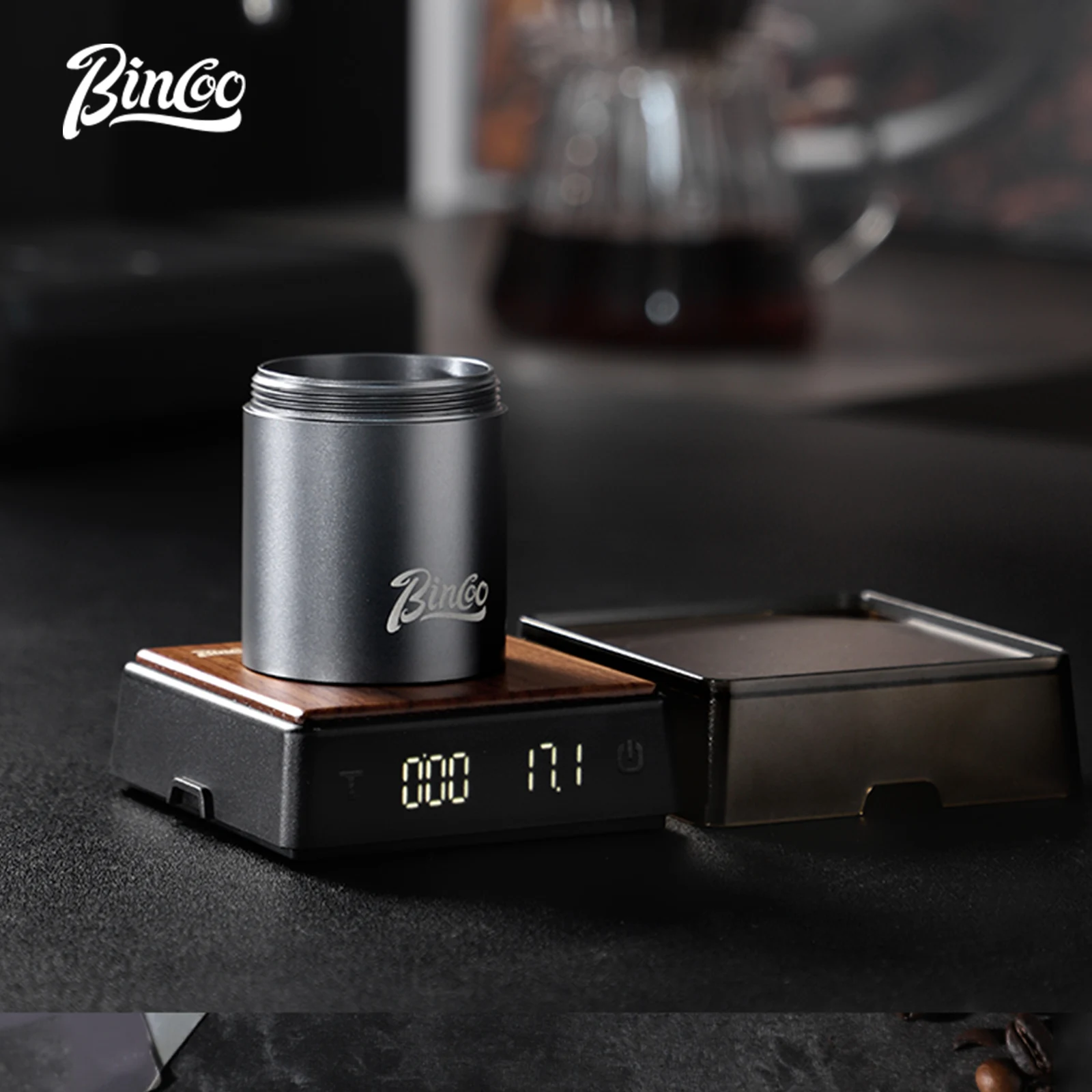 Bincoo-báscula electrónica de café italiana, pesaje especial de granos de café, elaboración manual inteligente, Mini báscula portátil, aparato de café