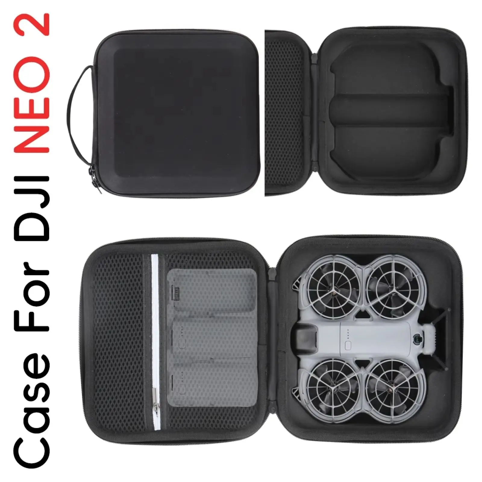 Solid Color Nylon Carrying Case for DJI Neo 2, Simple Design Dustproof Drone Storage Bag Accessories