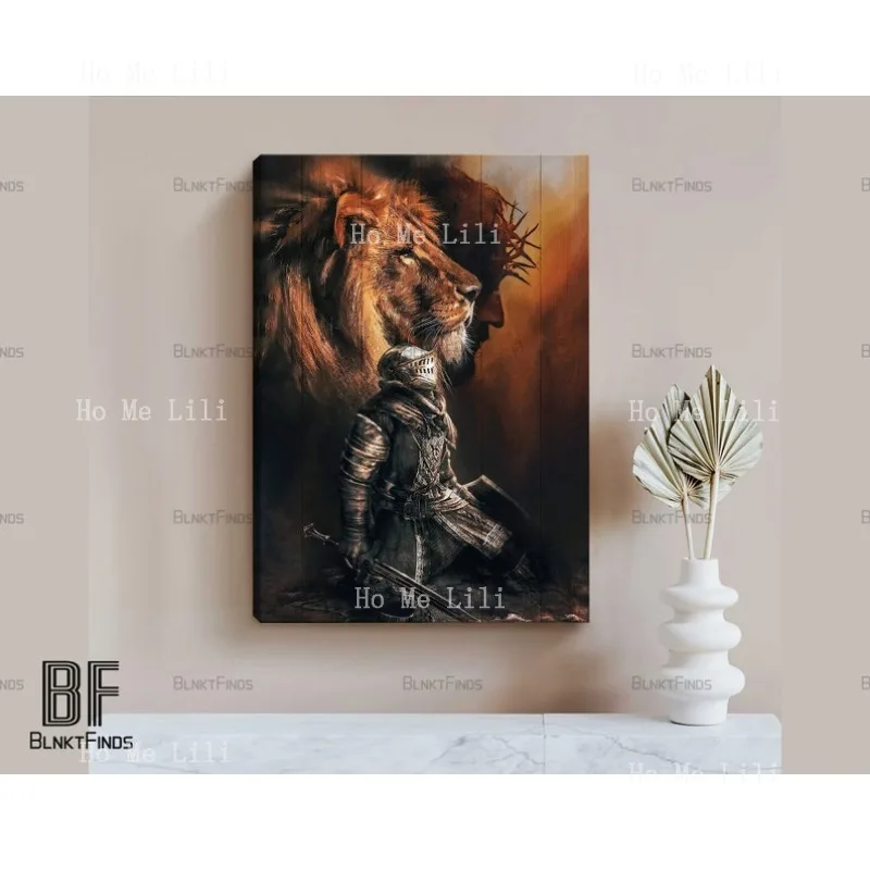 Lion Judah Warrior Christ The Life Of God Jesus Christian Wall Art Canvas Print Poster