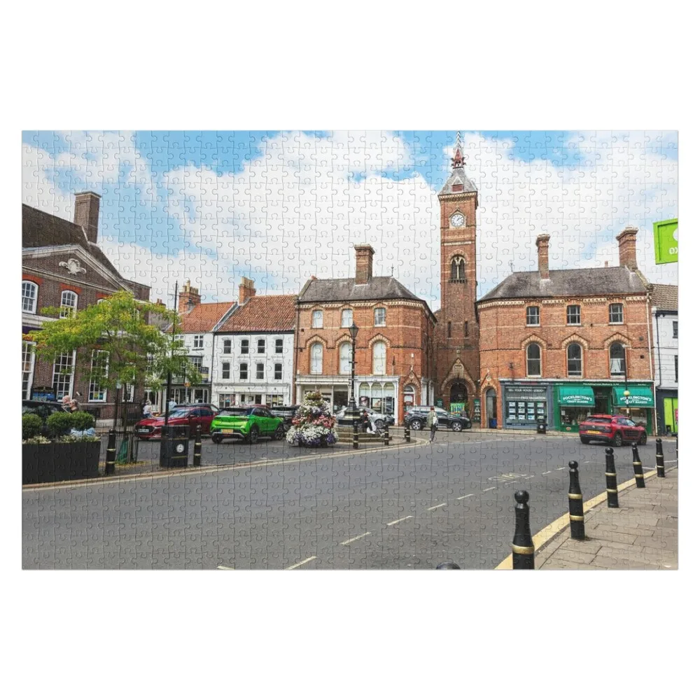 

Louth, Town Centre Shops, Lincolnshire, England Jigsaw Puzzle Photo Personalised Jigsaw Puzzle