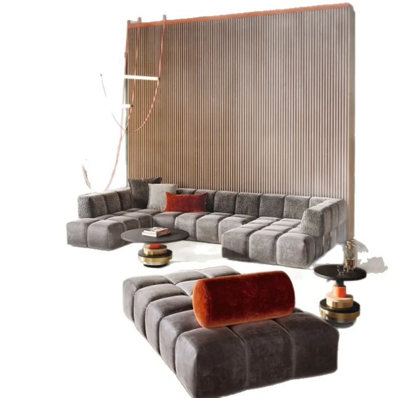 

Art sofa combination Nordic small apartment living room Internet celebrity princess corner sofa
