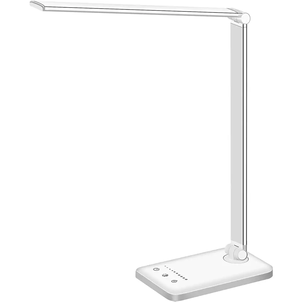 

Led Desk Lamp Dimmable Table Lamp Reading Lamp With Usb Charging Port, 5 Lighting Modes, Sensitive Control, 30/60 Minutes Timer