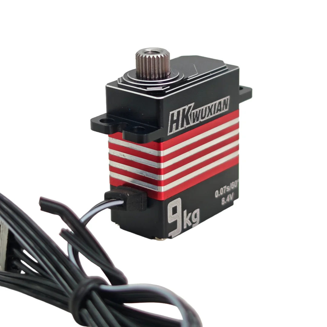 Servomoteur numérique sans noyau, 9KG, 180 degrés, engrenage entièrement métallique, réponse rapide, télécommande RC, voiture, Robot, avion, aile fixe