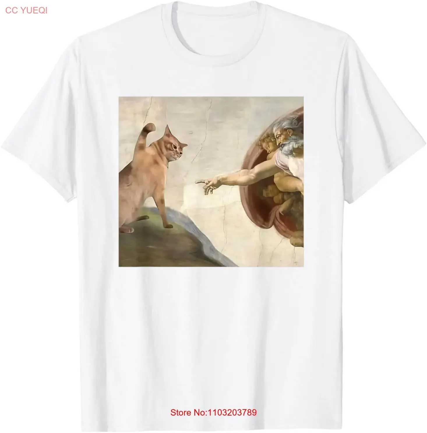 Engraçado gato deus criação de adam meme jesus t camisa vintage lavado unisex streetwear moda elegante ligeiramente esticado homme