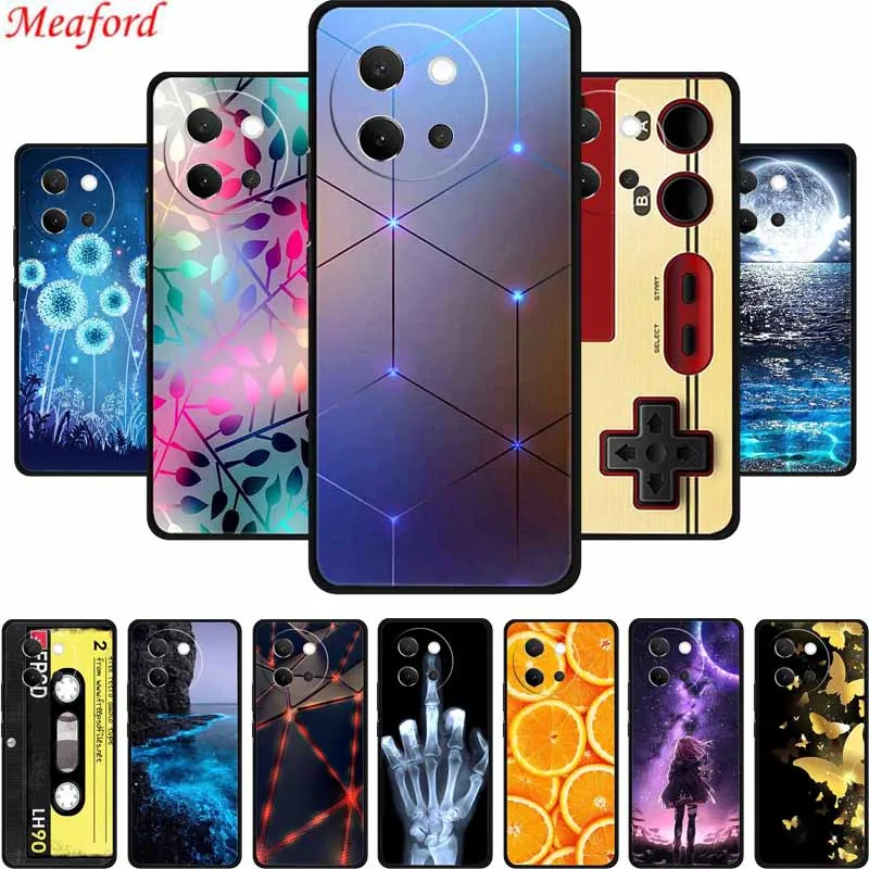 For Vivo V40 Lite Case Black Silicone Soft Back Cover Case For Vivo V40 Lite 5G Phone Case Cover V 40 V40lite 6.78