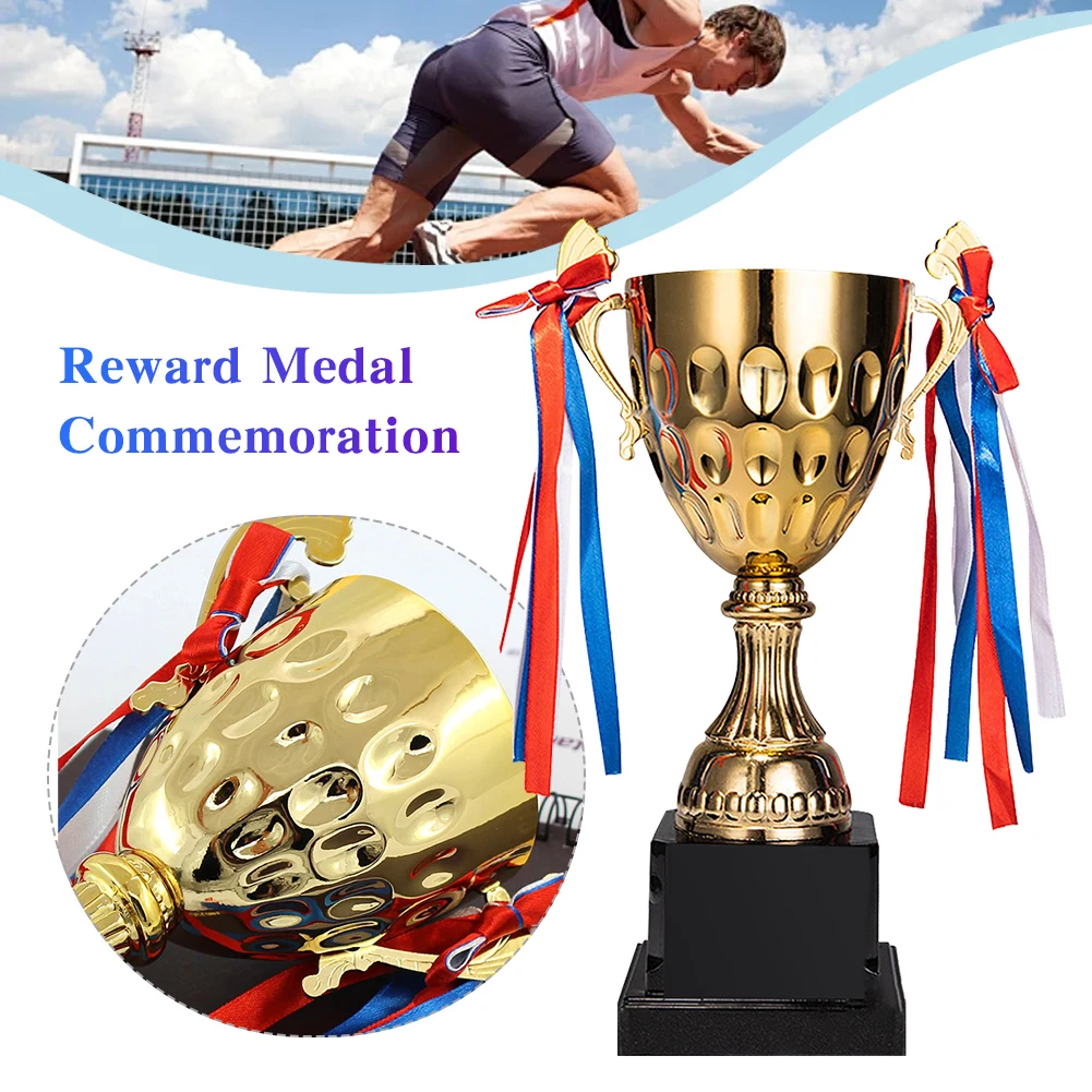 

Gold Trophy Cup with Base Competition Trophy Creative Achievement Prize Award Trophy for Sports Championships
