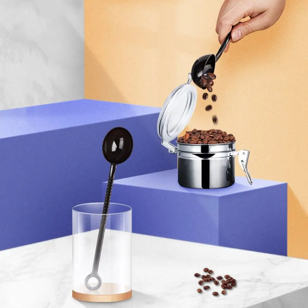 Kitchen Accessories 10g Measuring Spoon Coffee/Black Plastic Coffee Scoop Non-slip Long Handle Hangable Sugar Scoop Restaurant