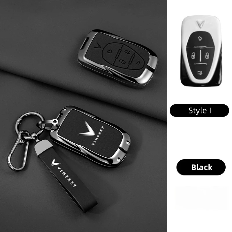 Zinc Alloy Leather Car Key Cover Shell Fob For Vinfast VF3 5 6 7 8 9 31EV 32EV 33EV LUX A2.0 SA2.0 V8 Auto Protector Accessories