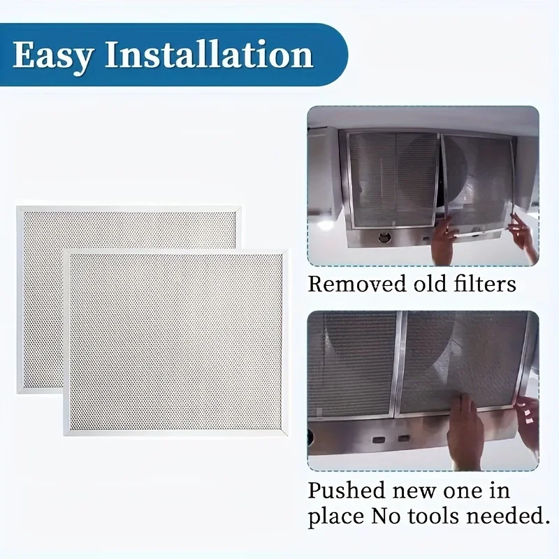 قطعتان من فلاتر الشحوم ذات شفاط المطبخ العالمي من شبكة الألومنيوم، 10.5 × 8.75 بوصة، مناسبة للعلامات التجارية الرائدة 97006931