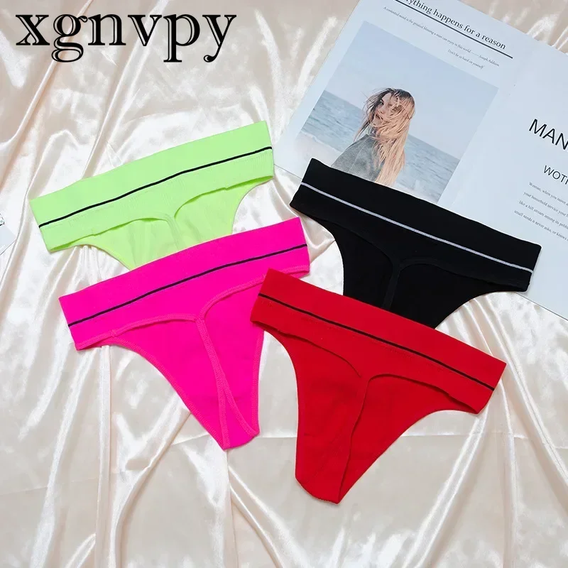 xgnvpy New Women's Underwear Sexy Non-marking Low-rise Panties High-stretch Sports Panties Lingerie for Women