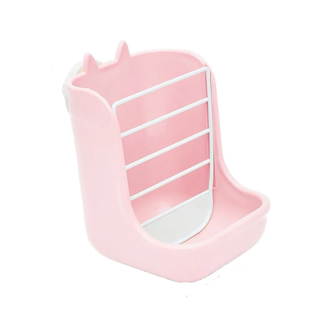 

Hanging Rabbit Cage Bowl Anti Scratching Frame Rack 2 in 1 Food Trough Large Capacity Fixable Grass Feeding Rack Bunny
