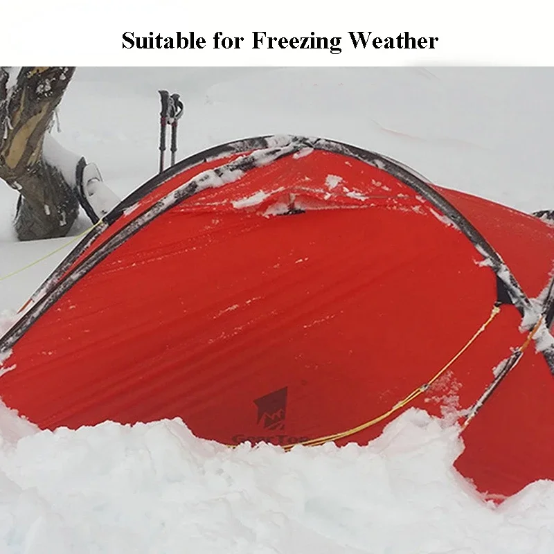 2 Person 4Season 20D Silicon Coated Tent Aluminum Rod Outdoor Camping 1Hall 1Room Rainproof with Snow Skirt Hiking Cycling Tour