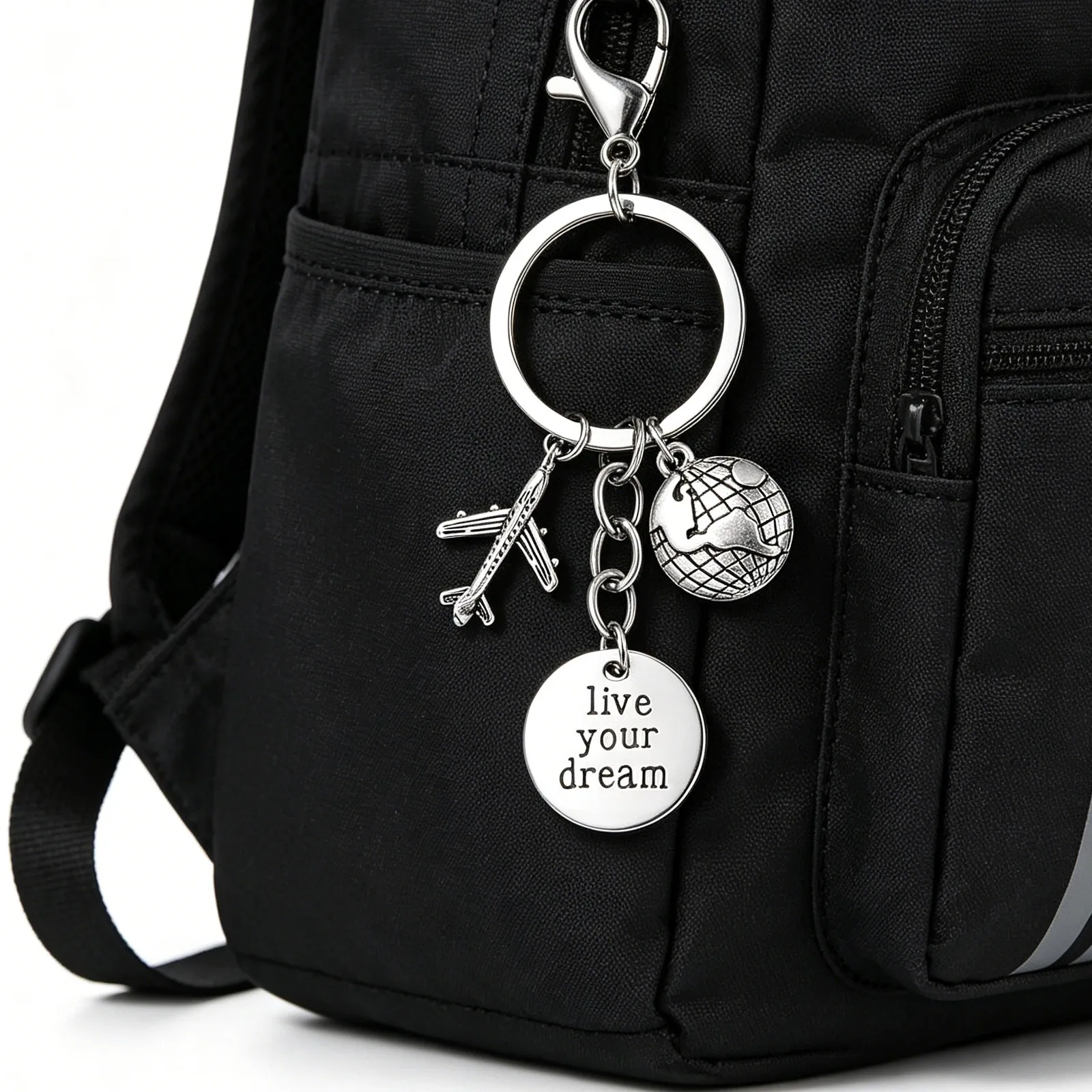 2Pcs Pilot Flight Attendant Keychain Aviation Graduation Gift 2026 Birthday Retirement Travel Lover Accessory Pilot Gift for Men
