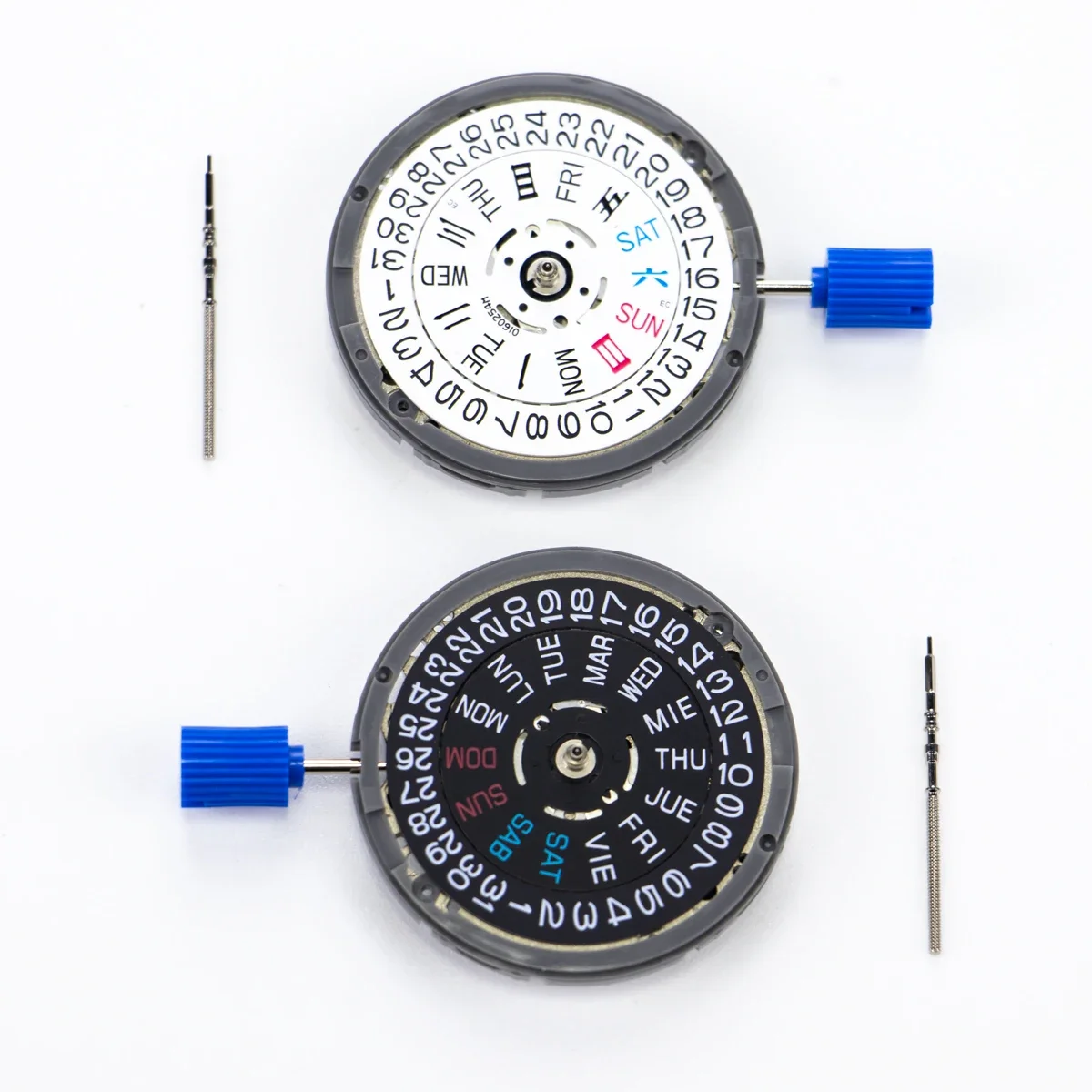 Japan Genuine NH36A Automatic Movement White Day-Date Wheel At 3.0 Crown At 4.5 O'Clock NH36 4R36A Watch Part 24 Jewels