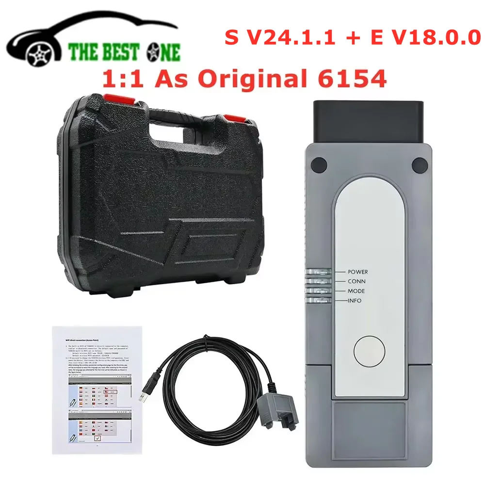 Оригинальный корпус 6154A DOIP NEW V24.11 FW Обновление OBD2 Диагностический инструмент WIFI 6154 ForVAG Scanner UDS CAN FD Cover Все модели Функция