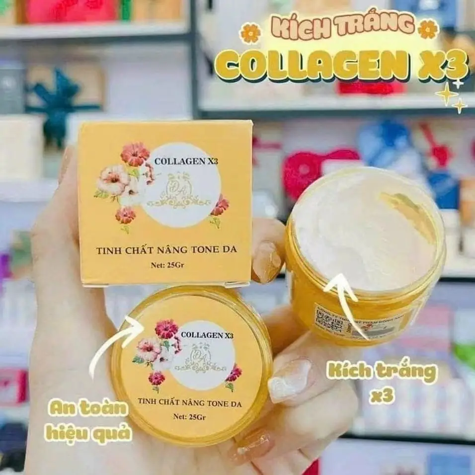 Sieu Kich Trang Collagen x3 Whitening Body Cream 30g, Brightens & Firms Skin, for Even Tone & Radiance