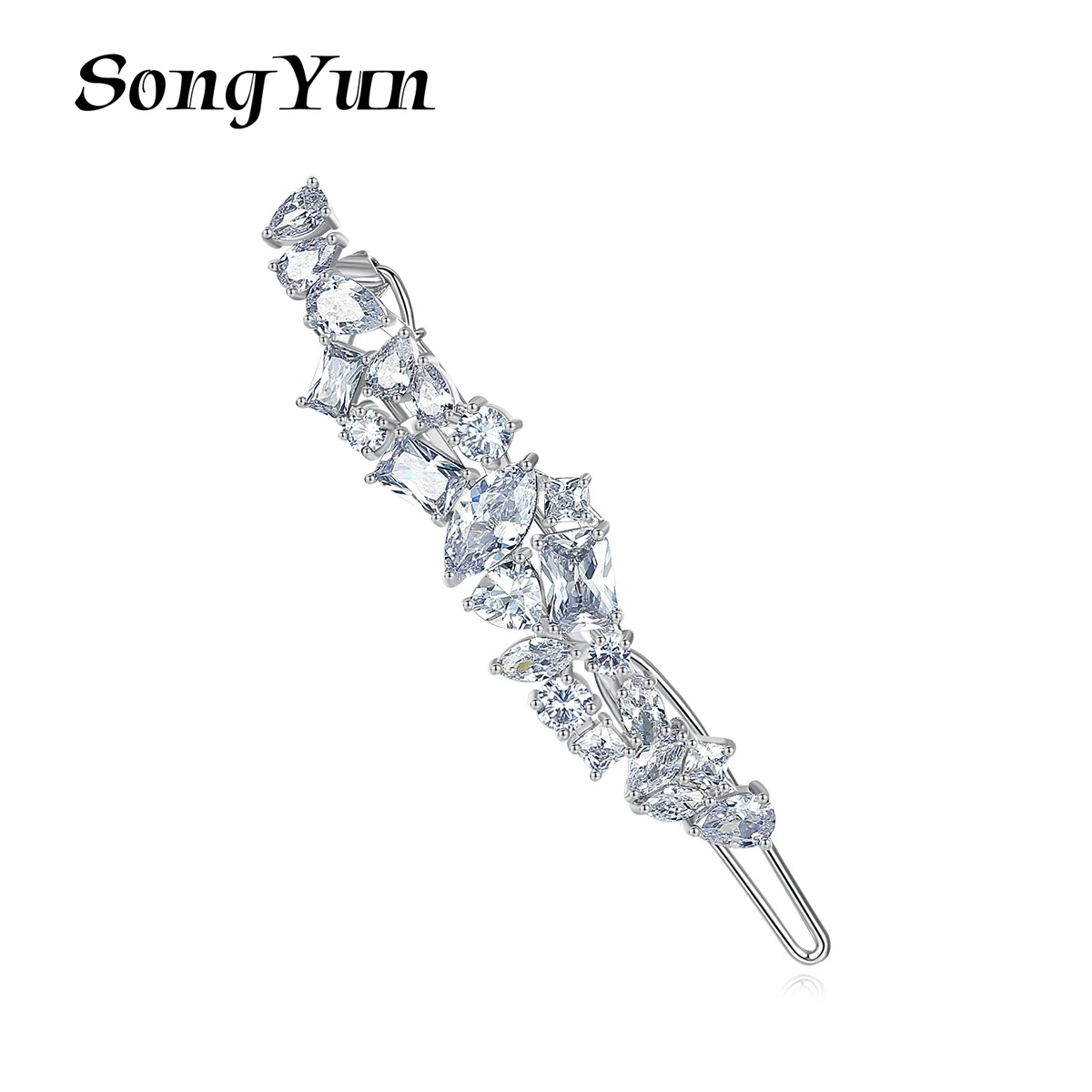 

SongYun Jewelry Manufacturer MHT Hair Jewelry Zircon Hairpin Fashion Bride Hair Pin For Women Ladies Accessories