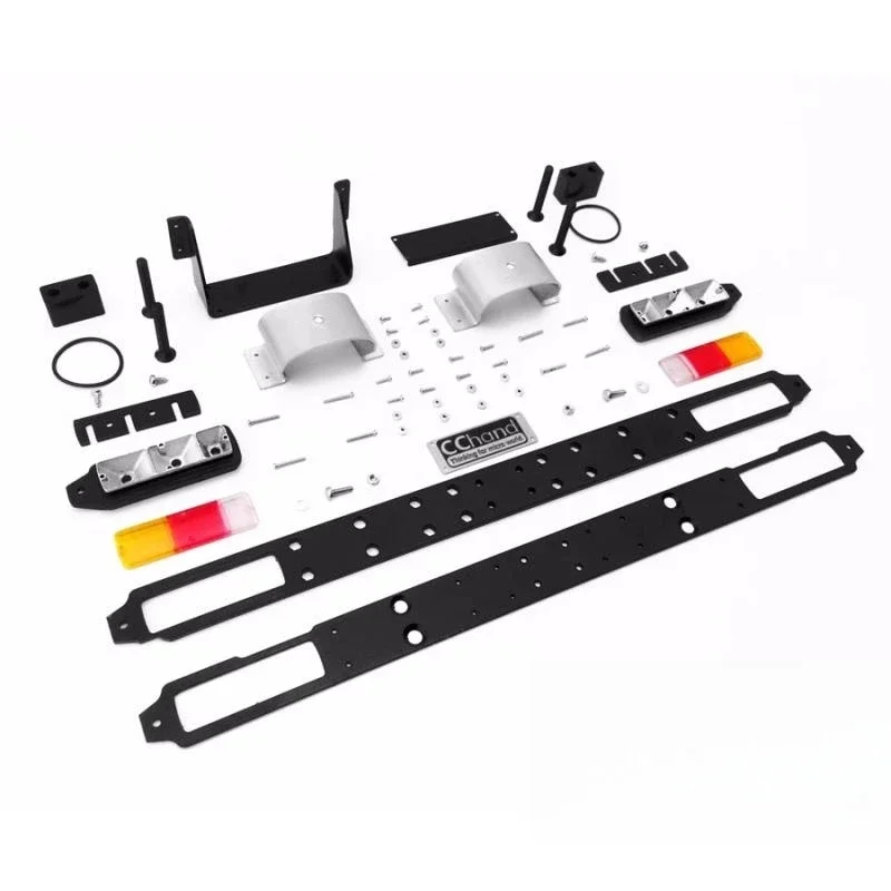 Metal rear bumper + tail lights and pedal kit for rc4wd gelande2 cruiser fj40 Scale 1/10 Remote Control Car Upgrade parts