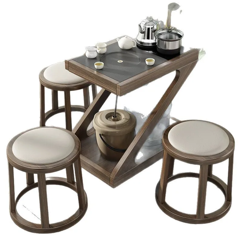 Dining Table Solid Wood Living Room Balcony Sturdy Durable Easy Assembly