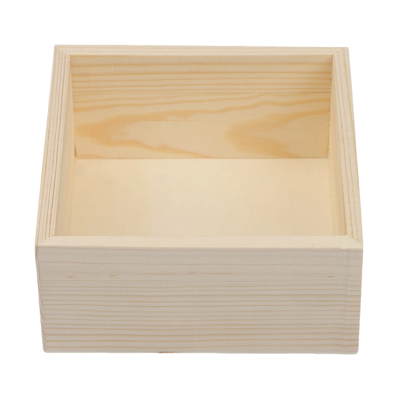 Beige Wooden Tray Set Square Storage Box For Succulent Drill Holder Modern Home Organization Decor Lightweight Craft Tool