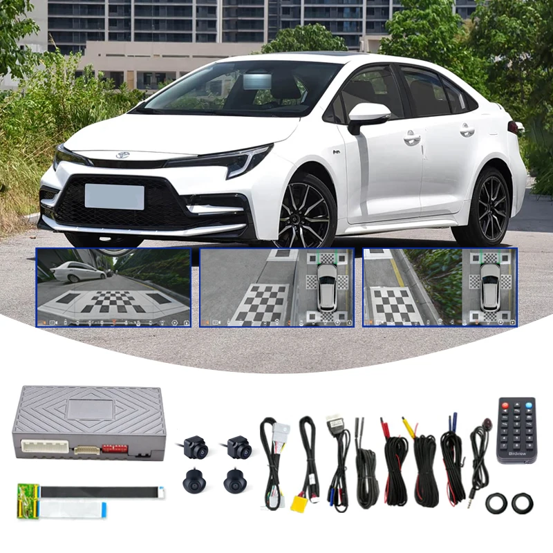 HD 360 Degree Panoramic Car Reverse Aid Camera AHD Backup Monitor Bird View Surround Blind Spot Parking System