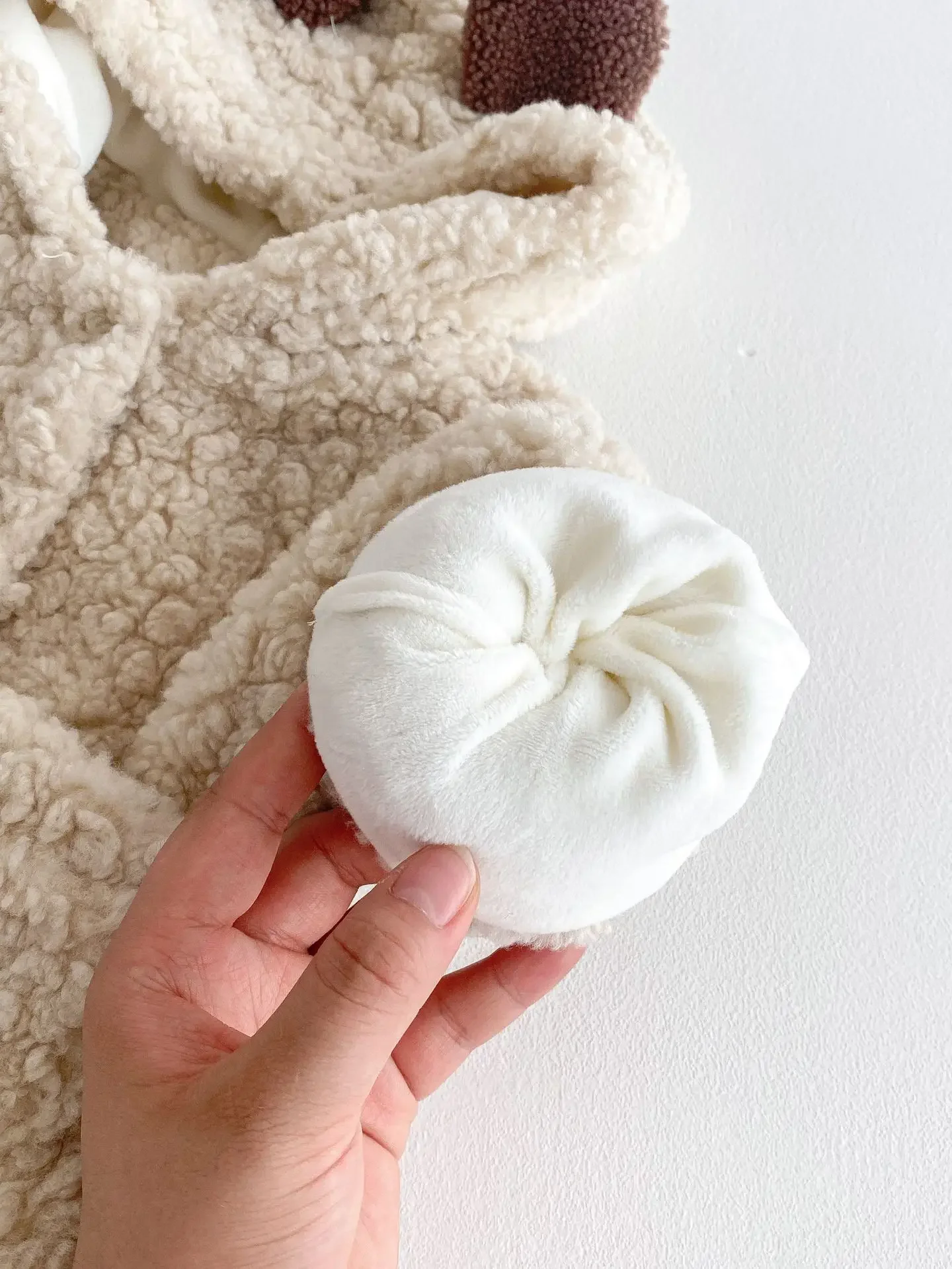 الشتاء الطفل القطيفة معطف سميكة آذان الدب مقنعين لطيف دافئ بيبي بوي فتاة الشتاء سترة #6