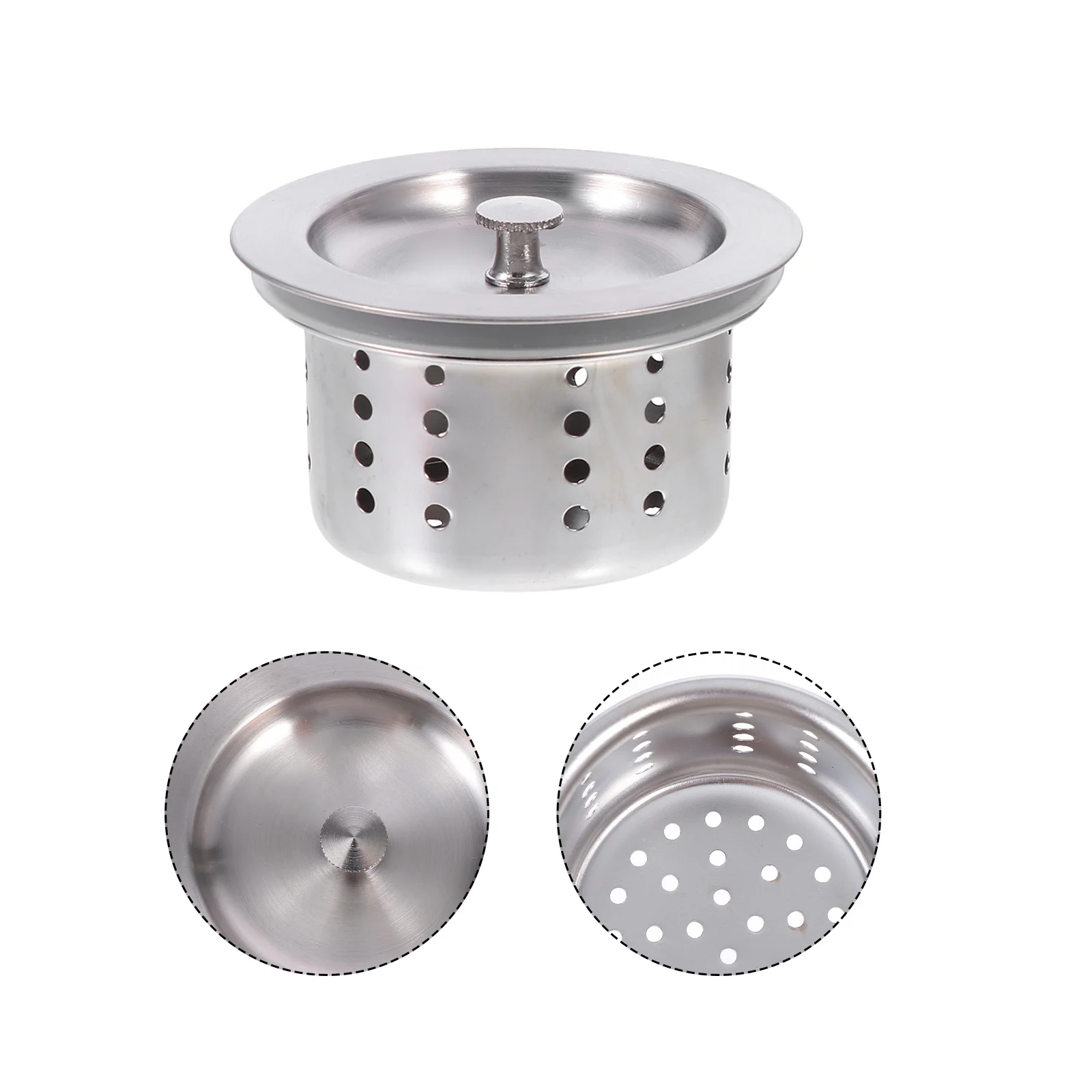 2 مجموعة مصفاة حوض سلة الفولاذ المقاوم للصدأ غرامة شبكة تصميم متعدد حفرة ل بالوعة المطبخ تصفية تصفية أداة دائم سهلة التنظيف #2