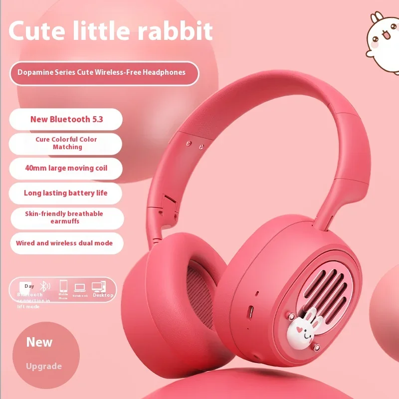 High Quality Cartoon Rabbit Bluetooth Headset with High Sound Quality and Long Life Noise Cancelling Waterproof Wireless Headset