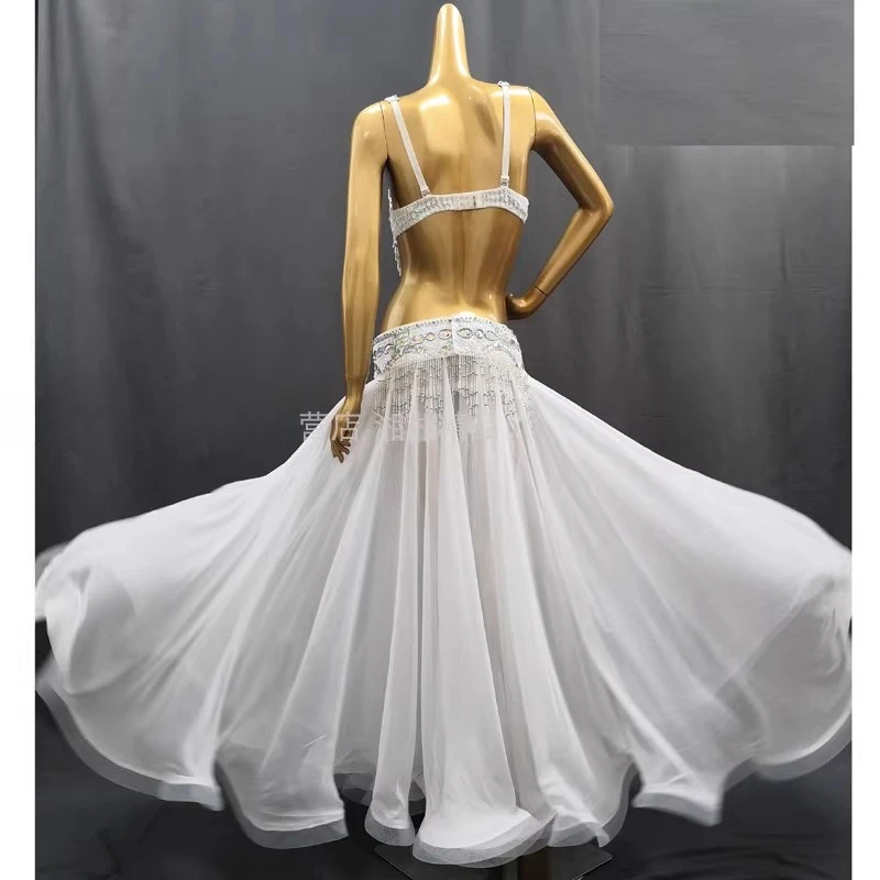 맞춤형 섹시한 성인 플러스 사이즈 밸리 댄스 의상 스팽글 무대 공연 의상 세트 벨리 댄스 비용 이국적인 댄스웨어