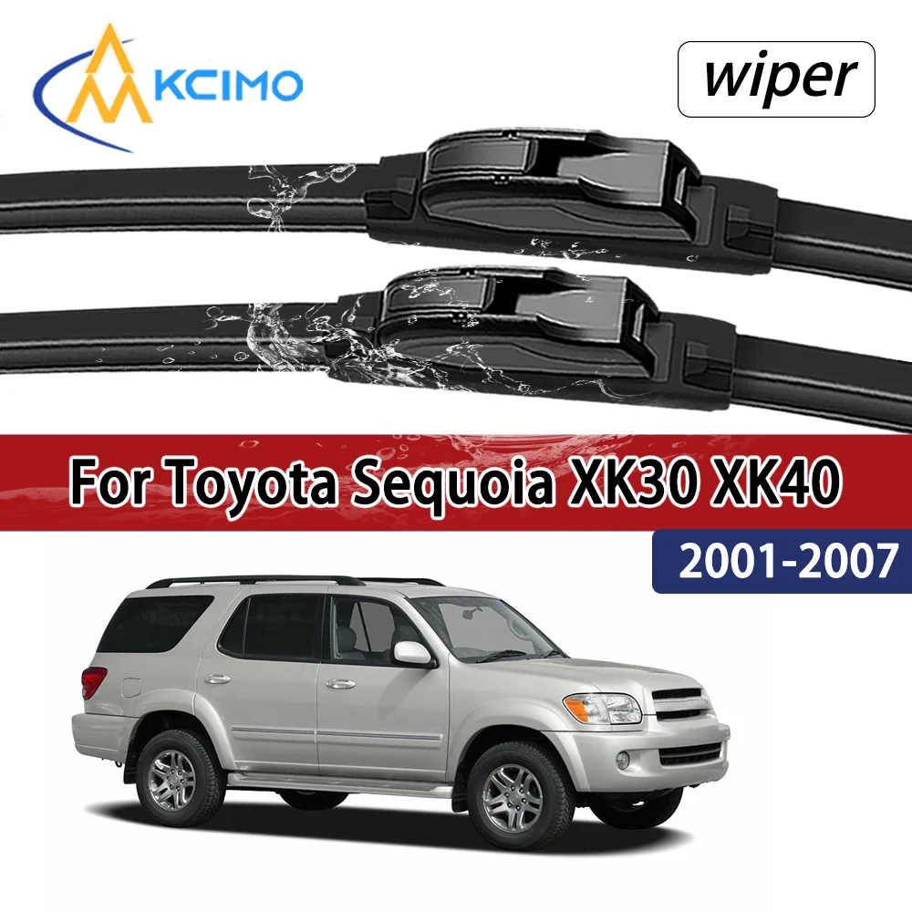 

For Toyota Sequoia XK30 XK40 2001–2007 2002 Compatible Durable Silent Front Wiper Blades Car Windscreen Auto Window Accessories