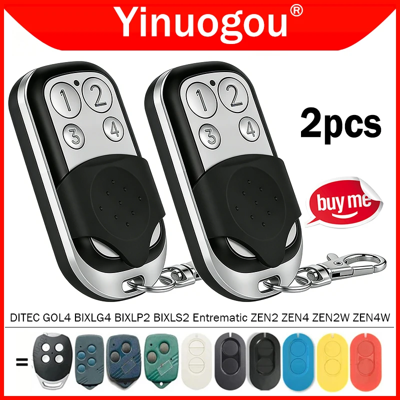DITEC GOL4 BIXLG4 BIXLP2 BIXLS2 Entrematic ZEN2  ZEN4 ZEN2W ZEN4W 433.92MHz Rolling Code Gate Remote Control Garage Door Opener