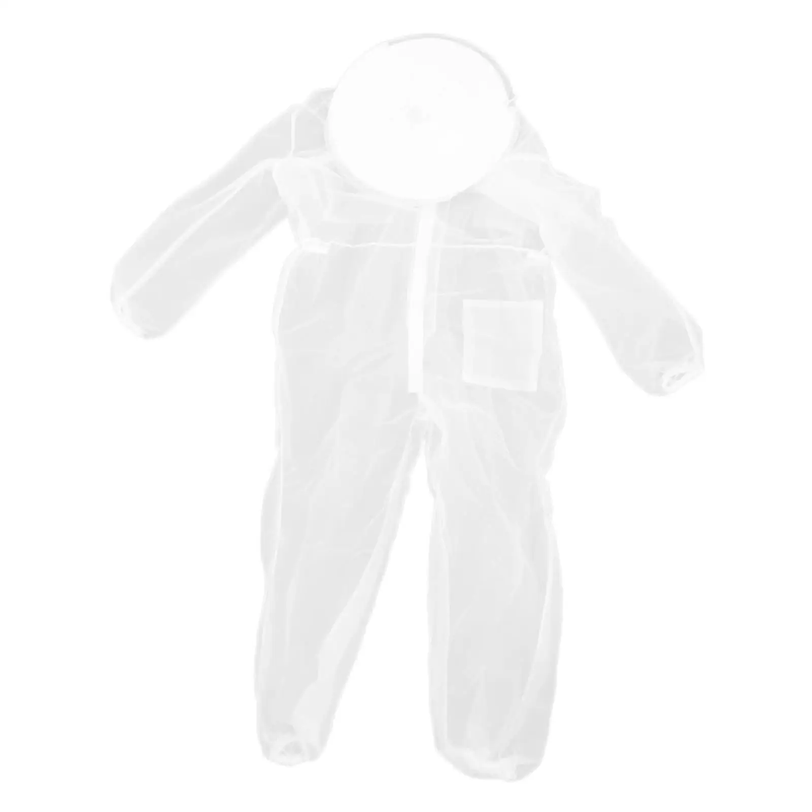 Bee Suit Farm Smock Suit Coverall Jumpsuit Costume Full Body for Women Men with Hood Outfit Professional Beekeeping Suit