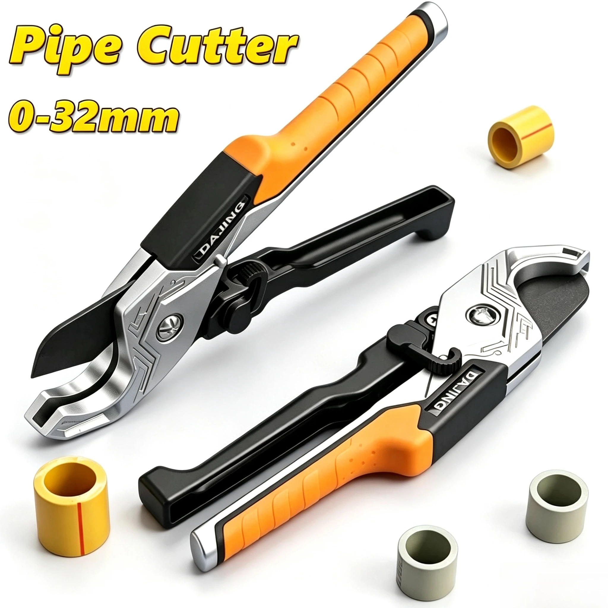 Pipe Cutter 0-32mm SK5 Heavy Duty Manual PVC PPR PU PE Pipe Scissors Tube Hose Cutting Tool for Home Plumbing Hand Tools