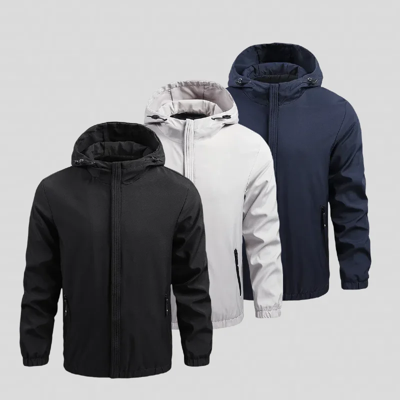 

2024 new Men's Jackets Waterproof Hooded Jacket Windbreaker Outdoor Camping Sports Elastic Coat Male Clothing Thin Men Overcoat