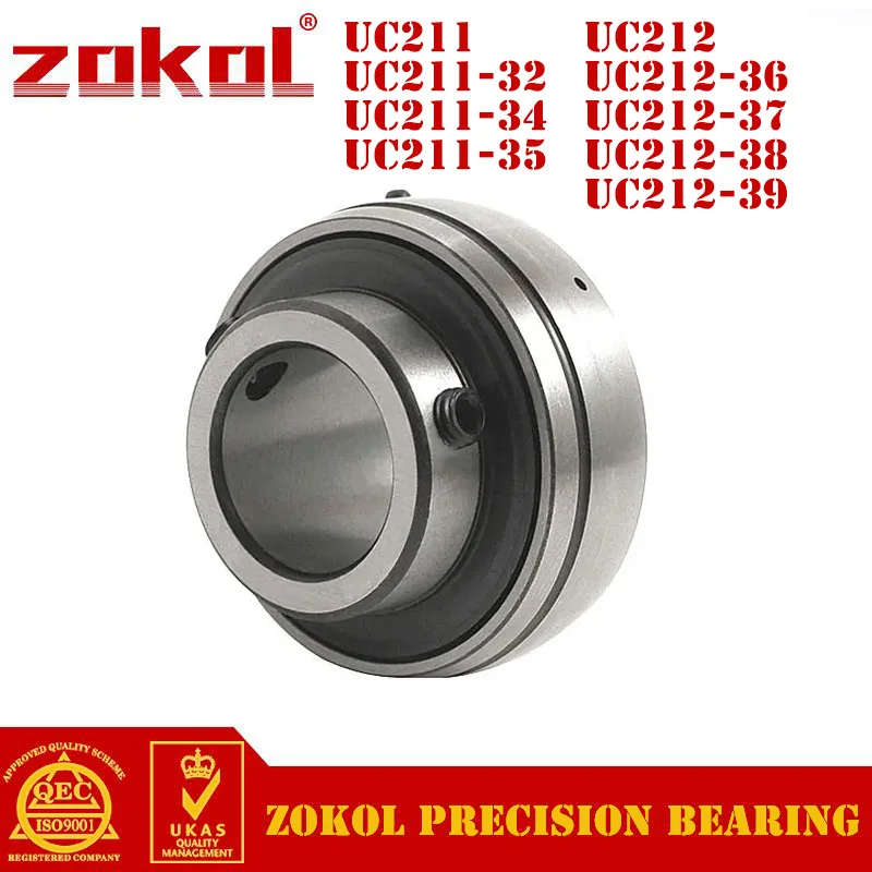 Pillow Block Bearing  UC211 UC211-32 UC211-33 UC211-34 UC212 UC212-36/37/38/39Insert Bearing  Agricultural Machinery Bearing