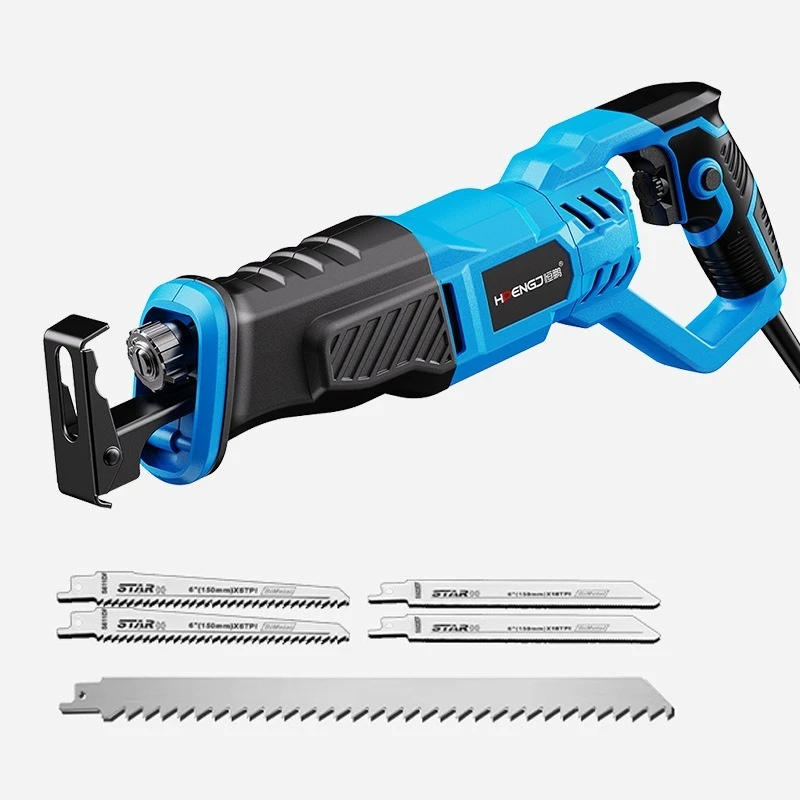 220V Multifunctional Reciprocating Saw 980W 0-300mm Wood Cutting Range Electric Saw with 15mm Reciprocal Stroke